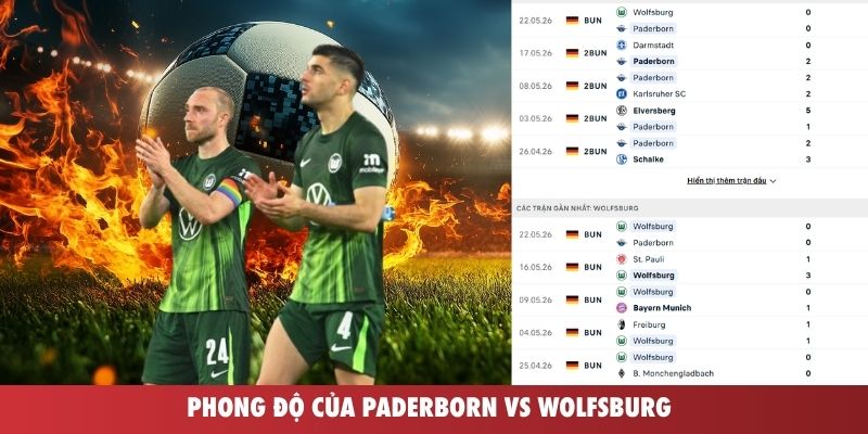 Phong độ của Paderborn vs Wolfsburg
